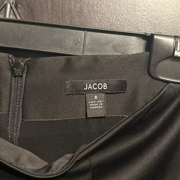 Jacob black silky skirt with tie, size 8 - Picture 4 of 4